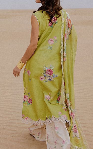 Saira Rizwan Lime Green Lawn Suit | Pakistani Lawn Dress in USA- Image 2