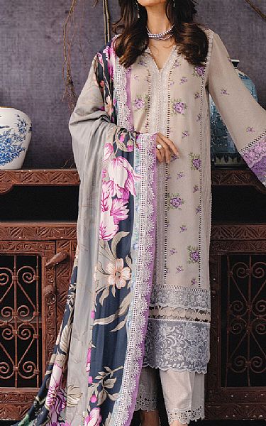 Saira Rizwan Grey Karandi Suit | Pakistani Winter Dresses in USA- Image 1