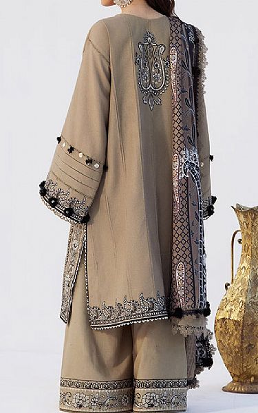 Saira Rizwan Beige Karandi Suit | Pakistani Winter Dresses in USA- Image 2