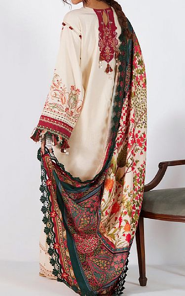 Saira Rizwan Off White Karandi Suit | Pakistani Winter Dresses in USA- Image 2