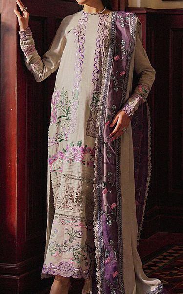 Saira Rizwan Grey Karandi Suit | Pakistani Winter Dresses- Image 2