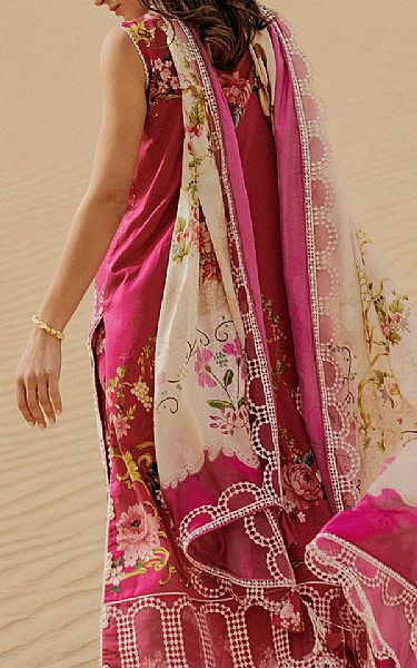 Saira Rizwan Hot Pink Lawn Suit | Pakistani Lawn Dress in USA- Image 2
