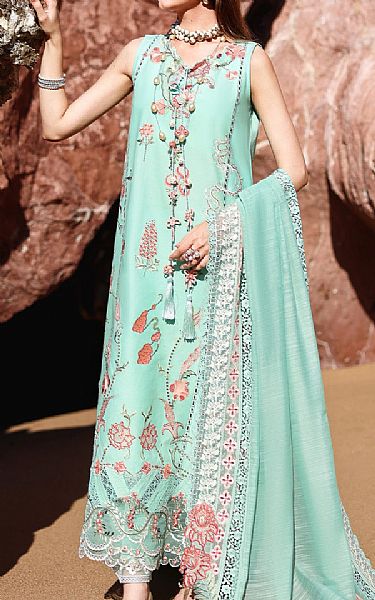Saira Shakira Mint Green Lawn Suit | Pakistani Lawn Dress in USA- Image 1