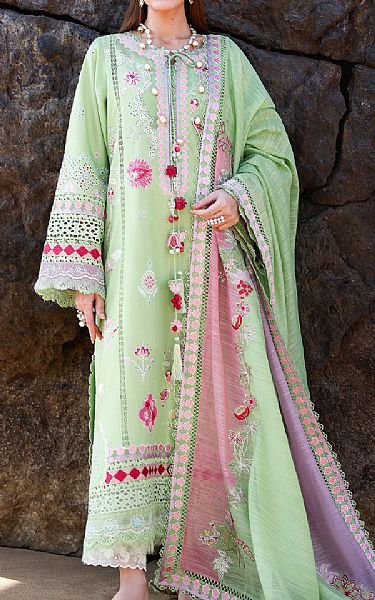 Saira Shakira Light Green Lawn Suit | Pakistani Lawn Dress in USA- Image 1