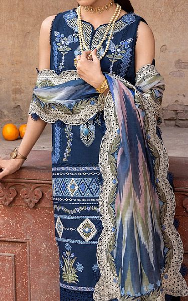 Saira Shakira Navy Blue Lawn Suit | Pakistani Lawn Dress in USA- Image 2