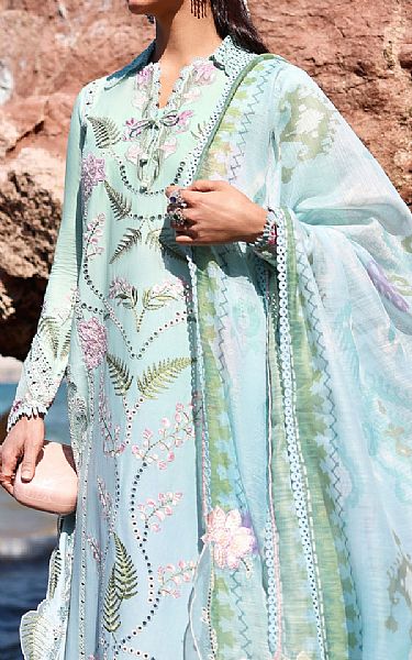 Saira Shakira Sky Blue Lawn Suit | Pakistani Lawn Dress in USA- Image 2