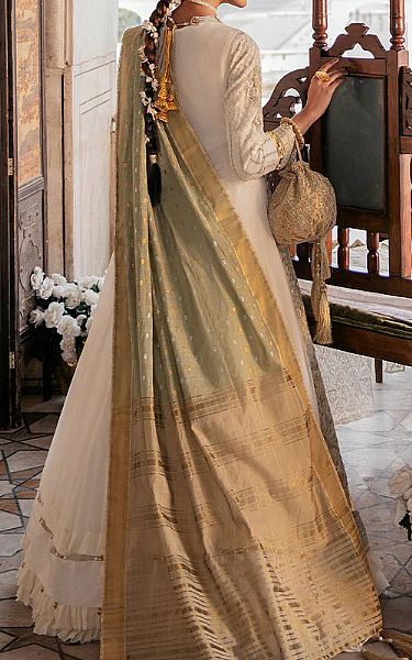 Ivory Chiffon Suit | Salitex Pakistani Chiffon Dresses