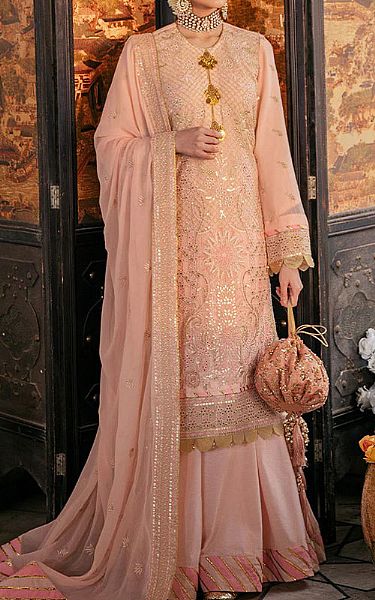 Peach Chiffon Suit | Salitex Pakistani Chiffon Dresses