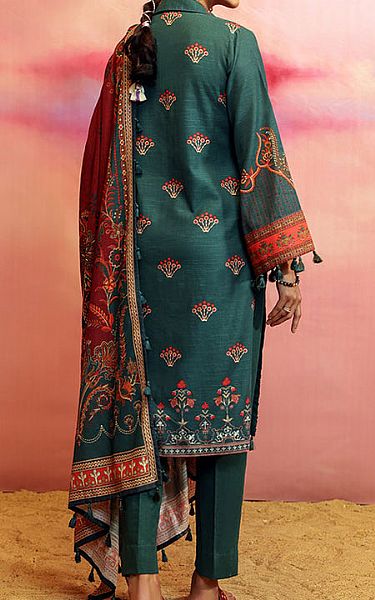 Salitex Teal Khaddar Suit | Pakistani Winter Dresses- Image 2