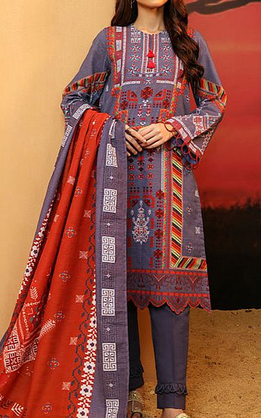 Salitex Lavender Khaddar Suit | Pakistani Winter Dresses- Image 1
