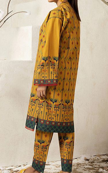 Salitex Mustard Khaddar Kurti | Pakistani Winter Dresses- Image 2