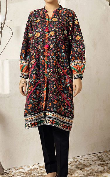 Salitex Black Khaddar Kurti | Pakistani Winter Dresses- Image 1