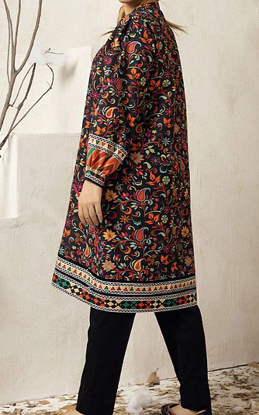 Salitex Black Khaddar Kurti | Pakistani Winter Dresses- Image 2