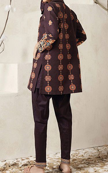 Salitex Brownish Purple Khaddar Kurti | Pakistani Winter Dresses- Image 2
