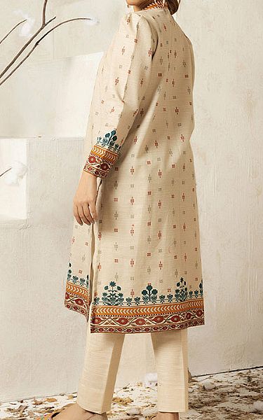 Salitex Ivory Khaddar Kurti | Pakistani Winter Dresses- Image 2