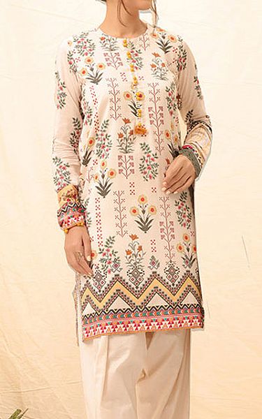 Salitex Off-white Linen Suit (2 Pcs) | Pakistani Dresses in USA- Image 2