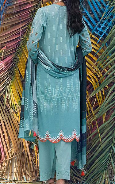 Salitex Sky Blue Lawn Suit | Pakistani Dresses in USA- Image 2