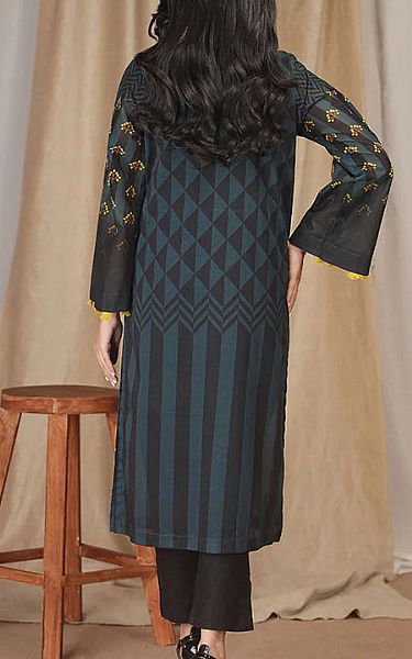 Salitex Black/Blue Lawn Kurti | Pakistani Dresses in USA- Image 2