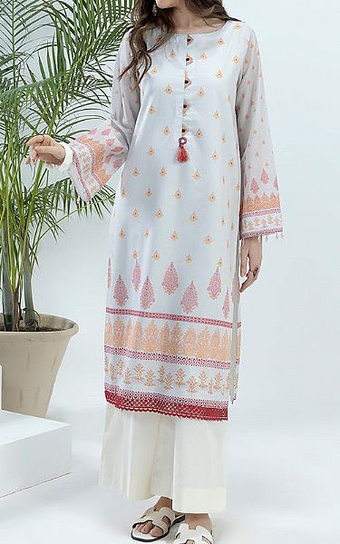 Salitex Light Grey Lawn Kurti | Pakistani Lawn Dress in USA- Image 1
