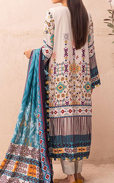 Salitex Off-white Linen Suit | Pakistani Winter Dresses- Image 2