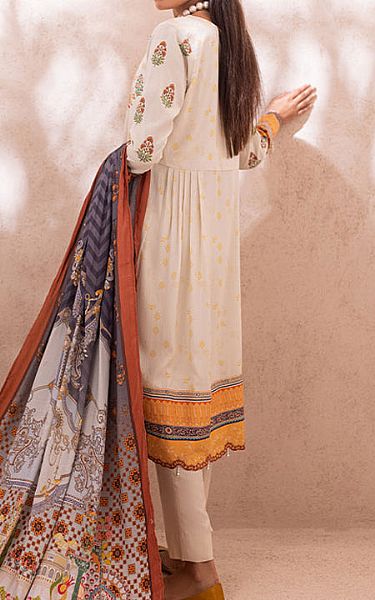 Salitex Off-white Linen Suit | Pakistani Winter Dresses- Image 2