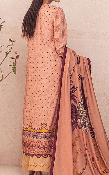 Salitex Peach Linen Suit | Pakistani Winter Dresses- Image 2