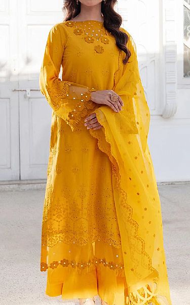 Salitex Mustard Lawn Suit | Pakistani Lawn Dress in USA- Image 1