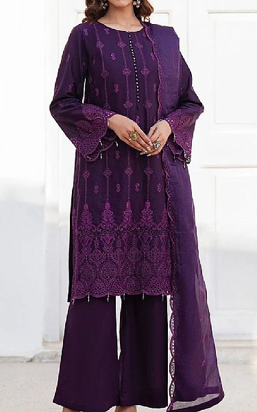 Salitex Purple Lawn Suit | Pakistani Lawn Dress in USA- Image 1