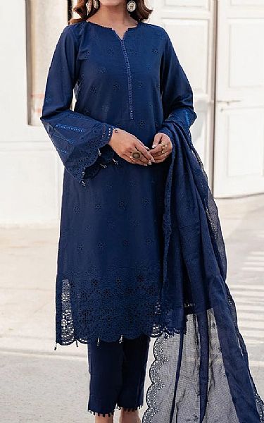 Salitex Navy Blue Lawn Suit | Pakistani Lawn Dress in USA- Image 1