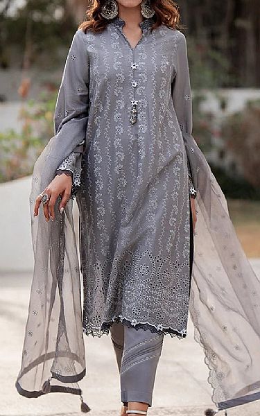 Salitex Grey Lawn Suit | Pakistani Lawn Dress in USA- Image 1