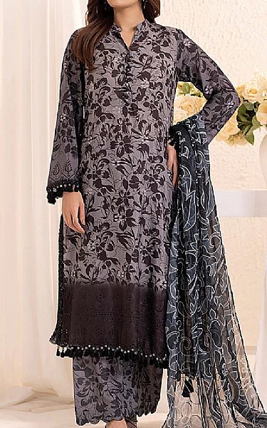 Salitex Black/Grey Lawn Suit | Pakistani Lawn Dress in USA- Image 1