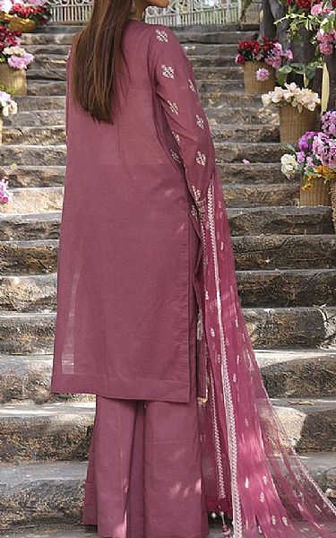 Salitex Dark Mauve Cambric Suit | Pakistani Winter Dresses in USA- Image 2