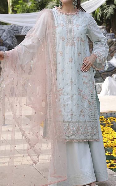 Salitex Light Blue Cambric Suit | Pakistani Winter Dresses in USA- Image 1