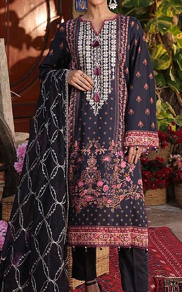 Salitex Black Cambric Suit | Pakistani Winter Dresses in USA- Image 1