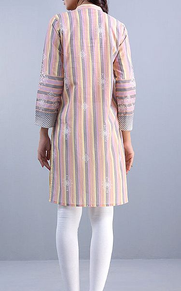 Salitex Pink/Grey Lawn Kurti | Pakistani Lawn Suits- Image 2