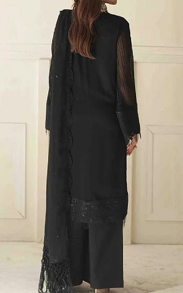 Salitex Black Chiffon Suit | Pakistani Embroidered Chiffon Dresses USA- Image 2