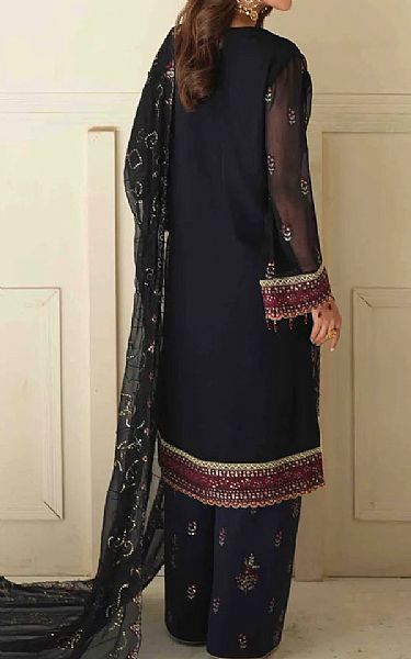 Salitex Navy Chiffon Suit | Pakistani Embroidered Chiffon Dresses USA- Image 2