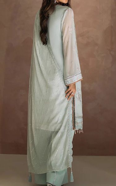 Salitex Pastel Grey Chiffon Suit | Pakistani Embroidered Chiffon Dresses USA- Image 2