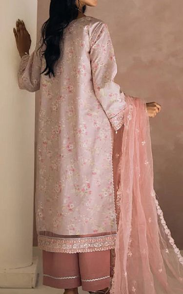 Salitex Oyster Pink Net Suit | Pakistani Embroidered Chiffon Dresses USA- Image 2