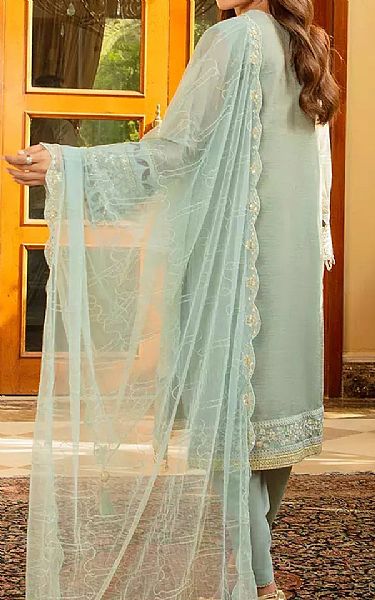 Salitex Summer Green Net Suit | Pakistani Embroidered Chiffon Dresses USA- Image 2