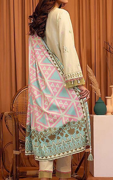 Salitex Ivory Khaddar Suit | Pakistani Winter Dresses in USA- Image 2