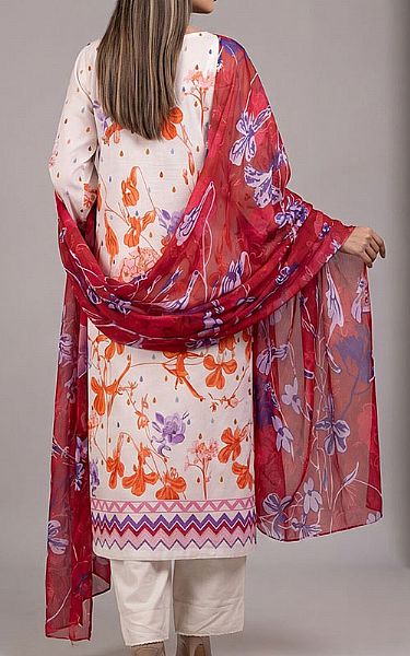 Salitex Off-white Lawn Suit | Pakistani Lawn Dress in USA- Image 2