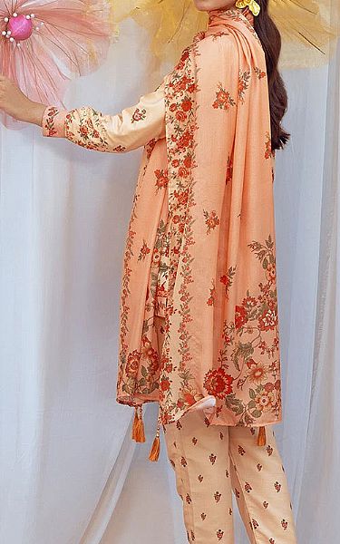 Salitex Peach Lawn Suit | Pakistani Lawn Dress in USA- Image 2