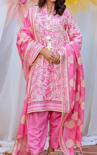 Salitex Candy Pink Lawn Suit | Pakistani Lawn Dress in USA- Image 1