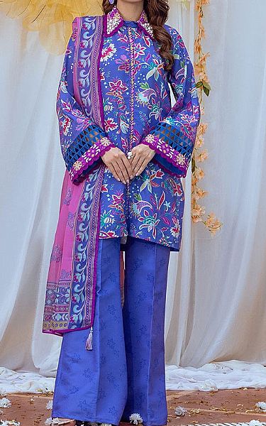 Salitex Navy Blue Lawn Suit | Pakistani Lawn Dress in USA- Image 1