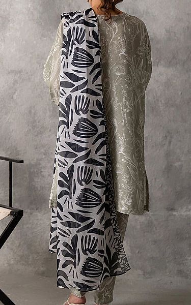 Salitex Grey Lawn Suit | Pakistani Lawn Dress in USA- Image 2
