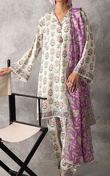 Salitex White/Green Lawn Suit | Pakistani Lawn Dress in USA- Image 1