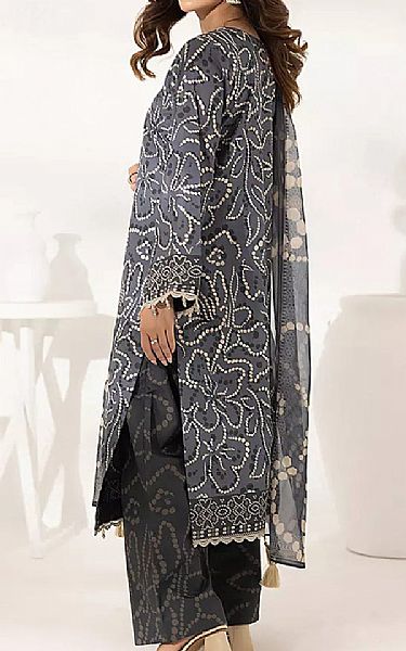 Salitex Grey/Black Lawn Suit | Pakistani Lawn Dress in USA- Image 2
