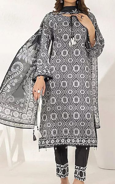 Salitex Off White/Black Lawn Suit | Pakistani Lawn Dress in USA- Image 1