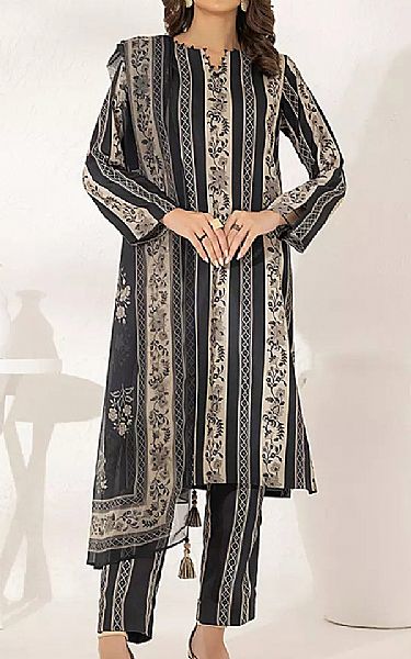 Salitex Black/Ivory Lawn Suit | Pakistani Lawn Dress in USA- Image 1